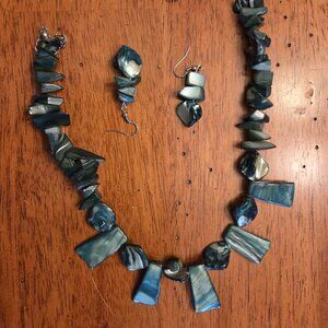 Blue Mother of Pearl Necklace